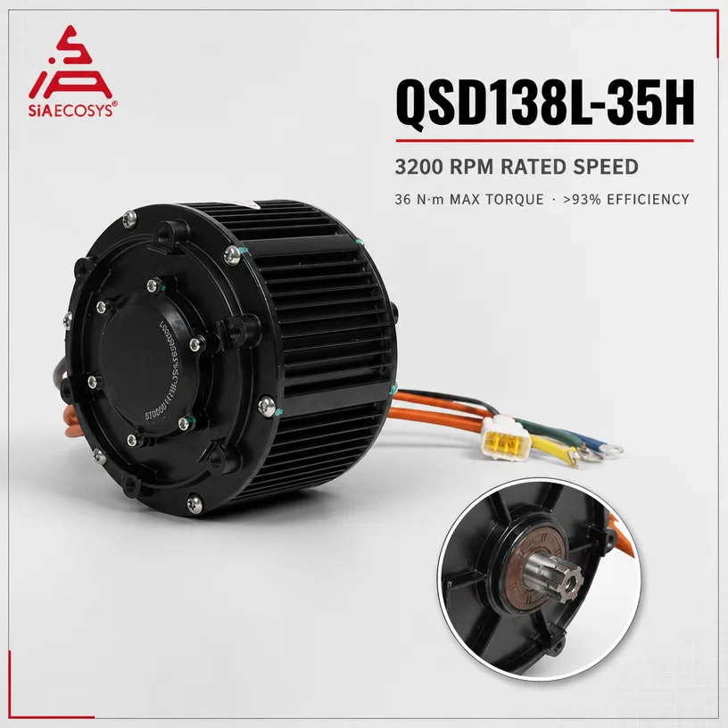QSD138L-35H 1500W Mid Drive PMSM Motor Assembly for Electric Motorcycle Scooter Conversion Kit High Performance Power Unit EV