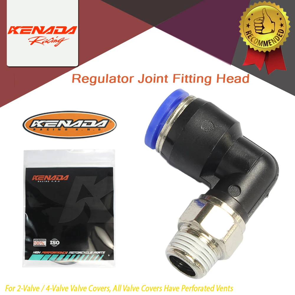 

90 Degree Regulator Joint Breather Head, Compatible with All Perforated Valve Cover Vents, 2/4 Valve