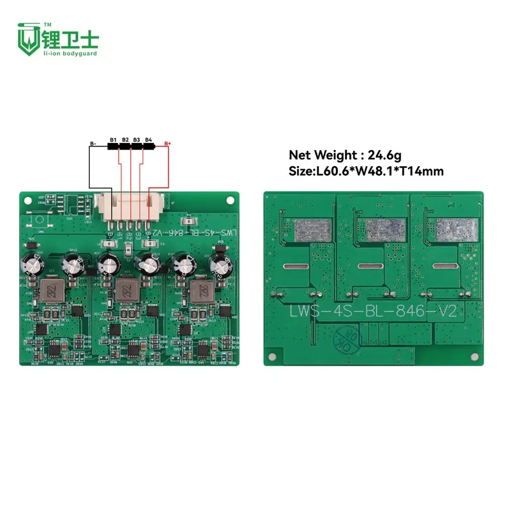 LWS Lithium Battery 1A Equalizer BMS Active Balancer Protection Board 4s-16s PCM Smart 4s BMS Lifepo4