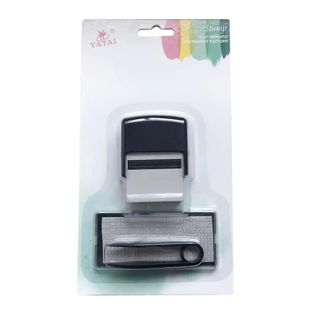 Business Address DIY Stamp Kit Alphabet Number With Tweezers Custom Personalized Stamp Name Letter Removable Rubber Stamp