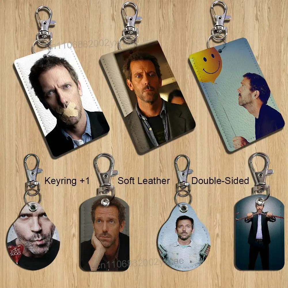 

G-Gregory House H-Hugh Laurie Card Holder Keychain Key Ring Door Lock Access Protective Case For Security Gift