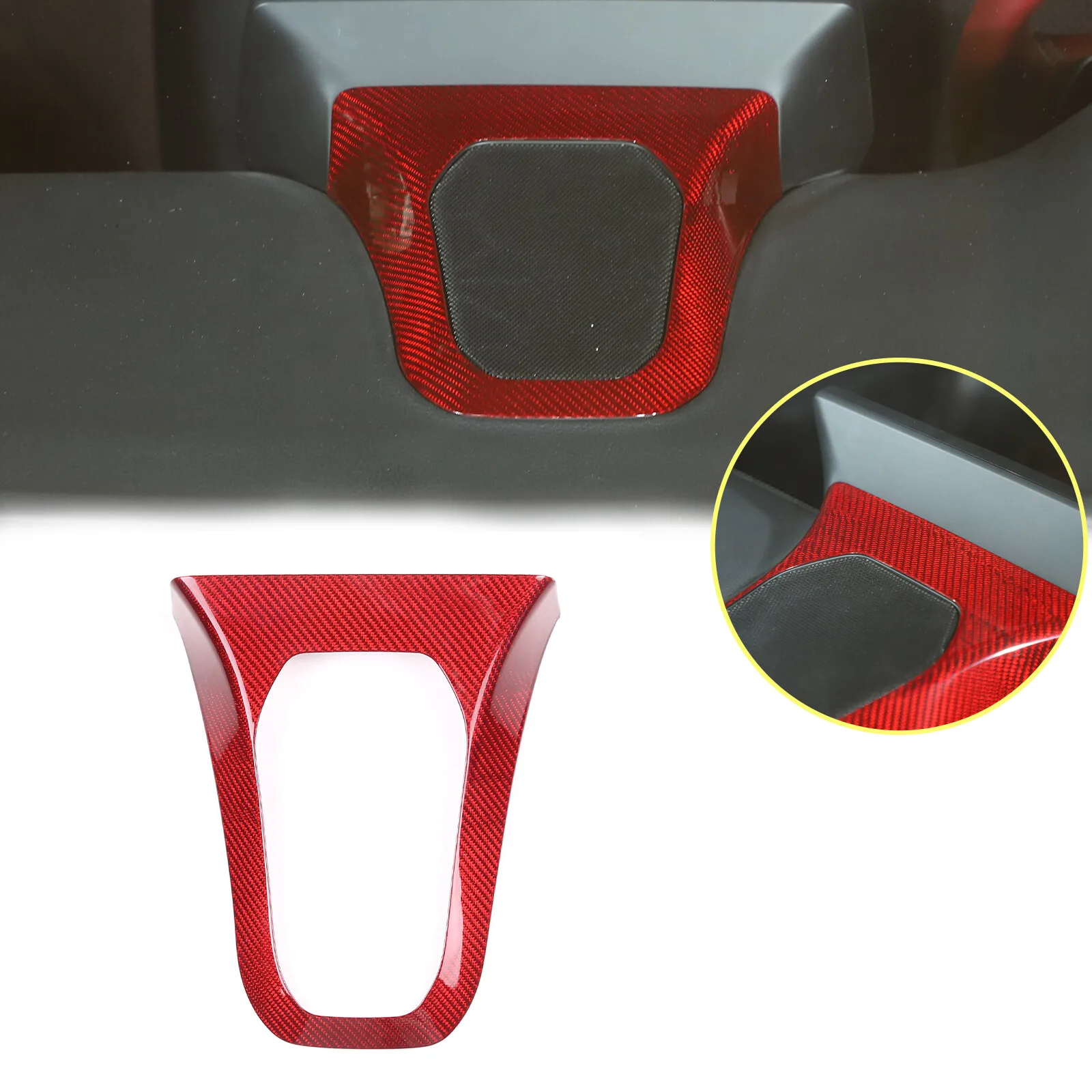 

Dry Carbon Fiber Car Instrument Speaker Frame Trim For Toyota GR Supra A90 A91 2019-2025 Intrument Stereo Speaker Panel Trim