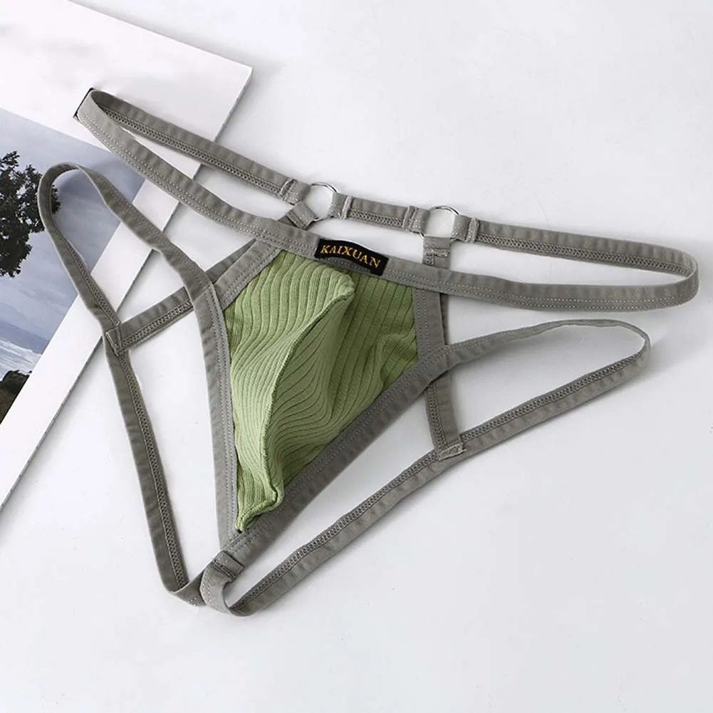 

Мужские стринги с тонким поясом, сексуальные выпуклые трусы, удобные бикини, стринги с открытой спиной, нижнее белье, дышащие трусы с экзотической Т-образной спинкой