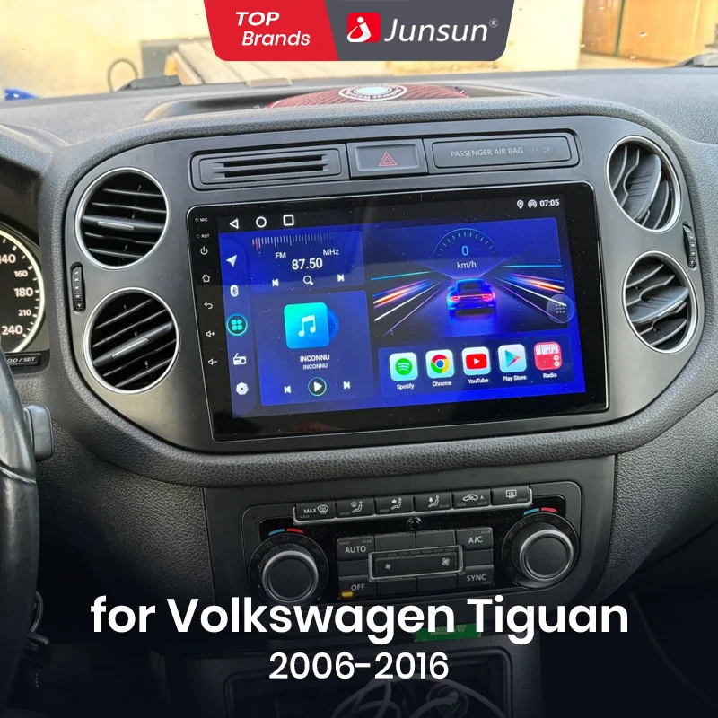 Junsun V1 Wireless CarPlay Android Auto Radio for VW Volkswagen Tiguan 1 NF 2006 2007 2008 -2016 4G GPS intelligent Autoradio