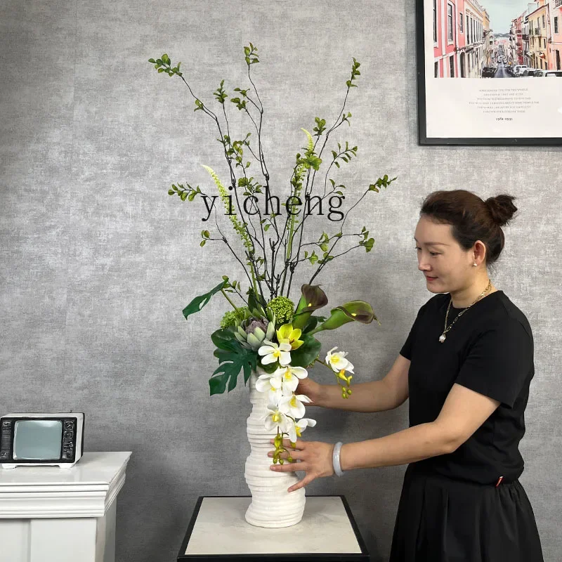 YFY Niche Artificial Flower Arrangement Wall Hole Groove Wall Grid Slot High-End Bionic Flower