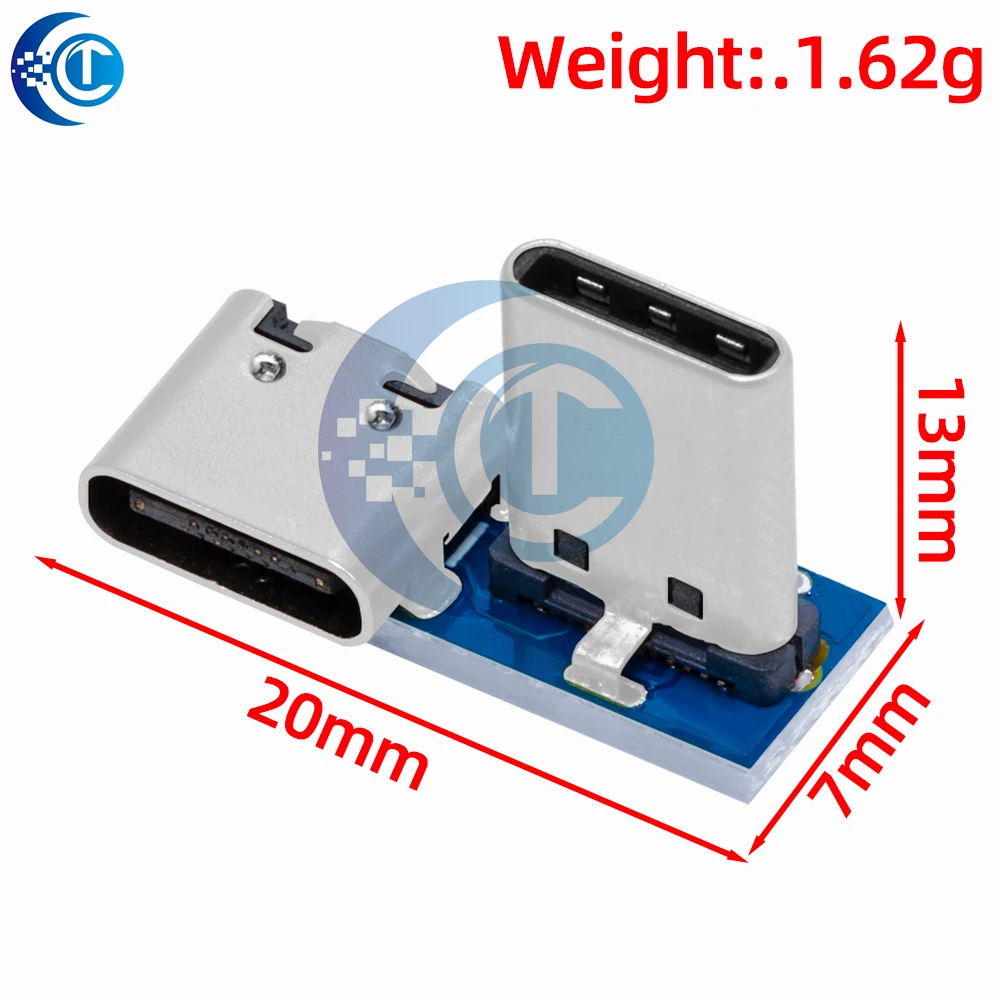 1 قطعة محول اختبار ذكر/أنثى من النوع C: 24P إلى 16P لوحة تحويل USB صغيرة 3.1