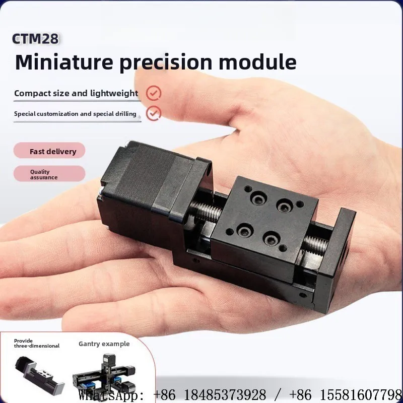 CTM28-0601-50 28 Stepper Motor Linear Slide Module T-type Screw Mini Precision Electric Linear Motion Rail Stage