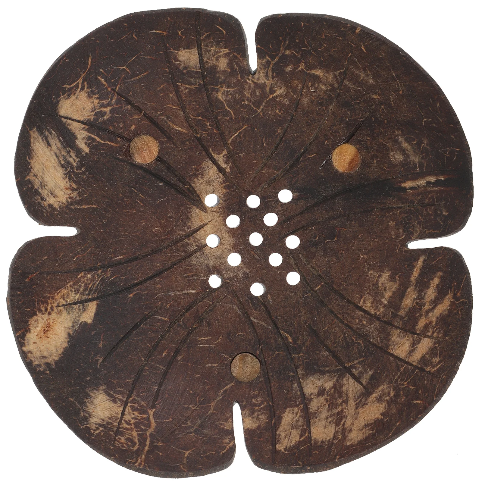 Creative Soap Holder Coconut Shell Dish Shower Bar Shampoo Container Self Draining Bathroom Kitchen Decorative Petal Design