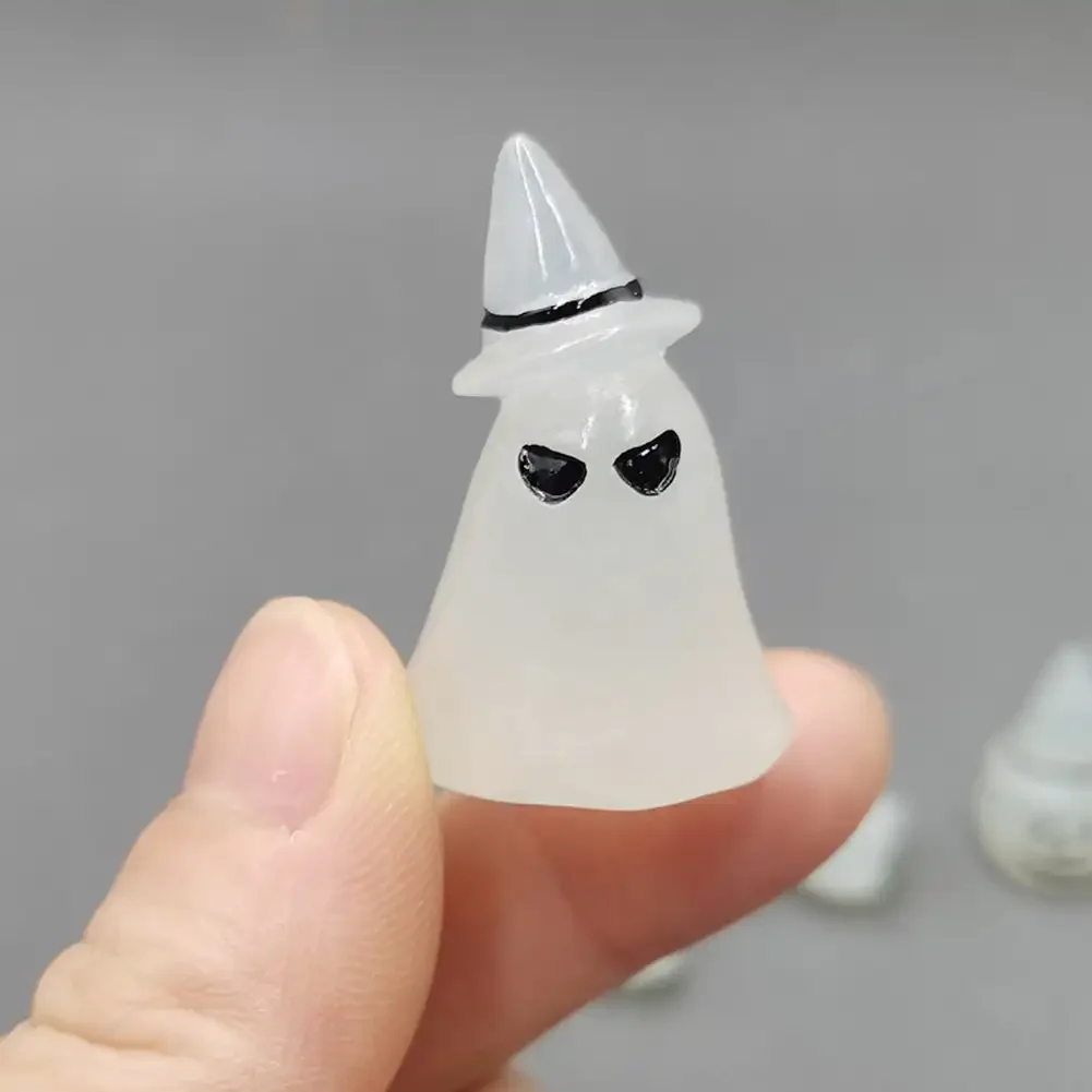 Mini figurine Shoous Glow in Dark, Halloween Glowing, Spooky Pumpkin Modules, Seton mesurost Micro, Cute Decoration, 4Pcs, Set