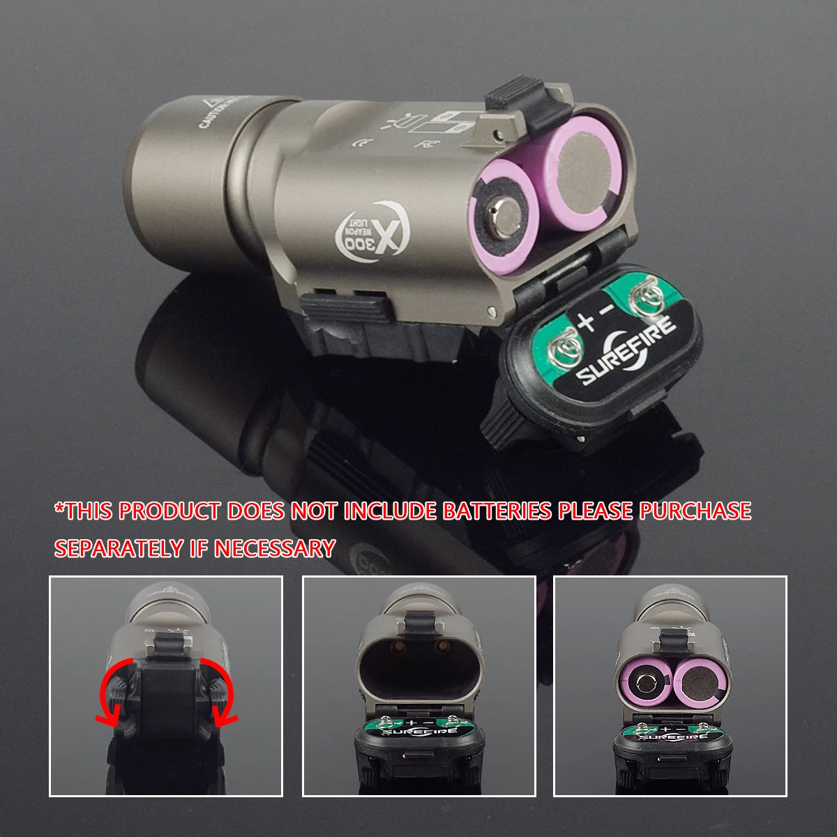 Tactical Surefir X300 Ultra X300U X300V XH35 Metal Momentary Constant Strobe LED Light Fit 20mm Rail Airsoft G17 G19 Lights