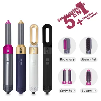 Image Five-in-one comb automatic curling iron multifunctional straight hair comb styling curling dual-purpose hair dryer brush