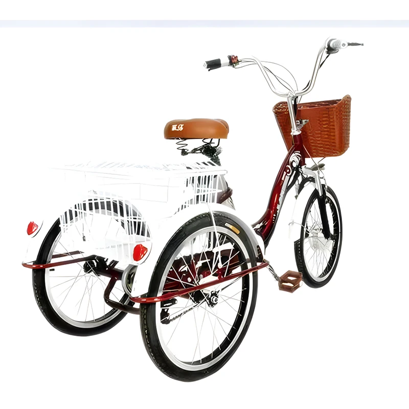 Electric Tricycle For Adults 3 Wheels Removable Lithium Battery 48v 350w Family Electric Bike With Rear Basket