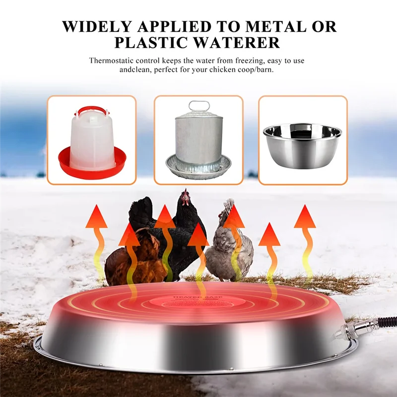 AAAN-لدجاج الدواجن الحيوانات سخان مياه الشرب نظام التدفئة قابل للتعديل مزرعة شارب للاستخدام الزراعي-الولايات المتحدة التوصيل