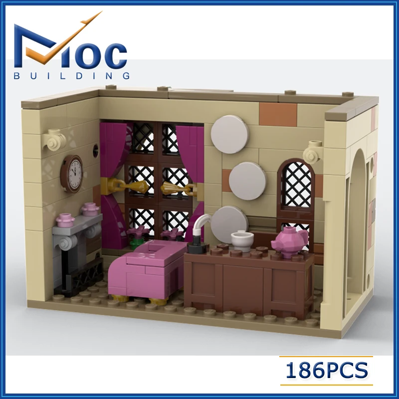 189PCS HP Modular Classic Movie MOC Office Building Block Model DIY Assembly Brick DIY Toy For Gift MOC-140086