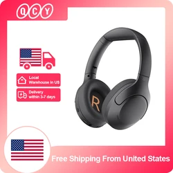 QCY H3 Lite ANC Wireless Headphones 40mm Driver Bluetooth 5.3 Earphones Active Noise Cancellation Over Ear Headset Clear HD Call