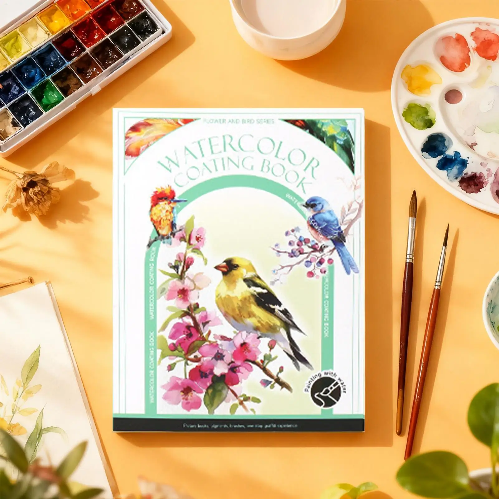 كتاب تلوين مائي 3 أضعاف محمول احترافي رسم مائي كتاب رسم للكبار للمبتدئين الفنانين السفر المدرسي المنزلي