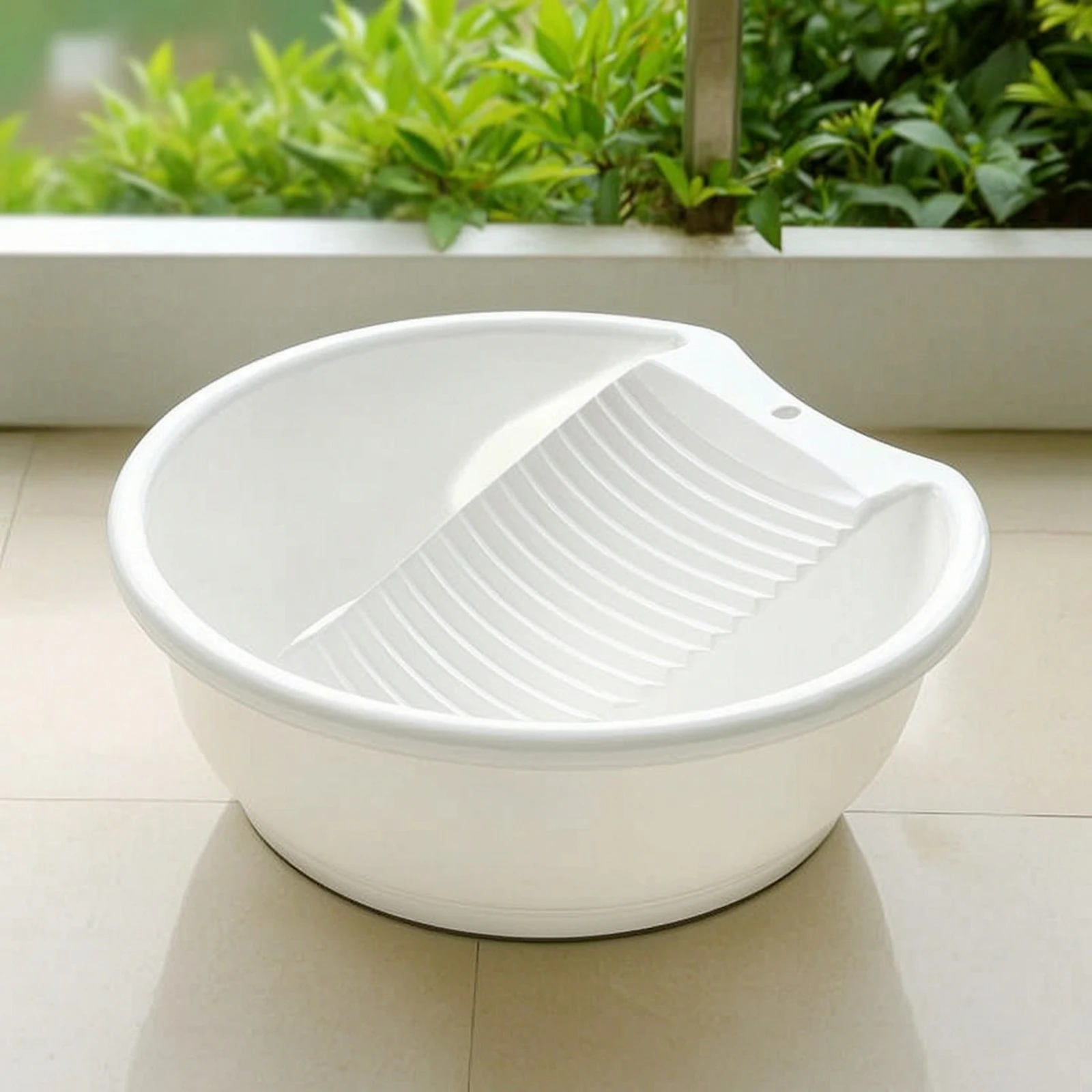 Wash Basin with Rubbing Board Compact Wash Basin with Washboard Laundry Tub with Washboard Portable Lightweight for Students