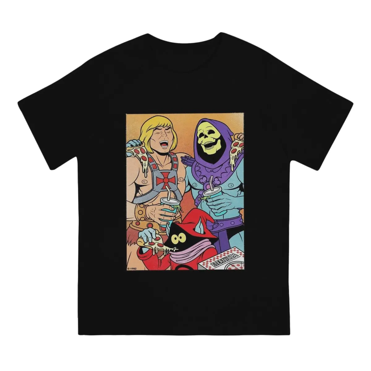 He-Man and the Masters of the Universe Battle Cat Grayskull Anime Polyester TShirt for Men Pizza Party Humor Summer Sweatshirts