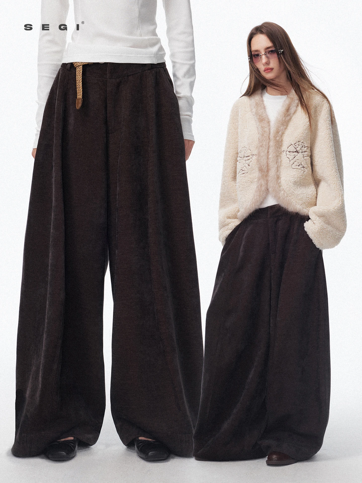 

SEGI Original Design Fce Lined Drapey Lantern Pants Women's Loose Casual Trousers High End Unique Comfortable Faion