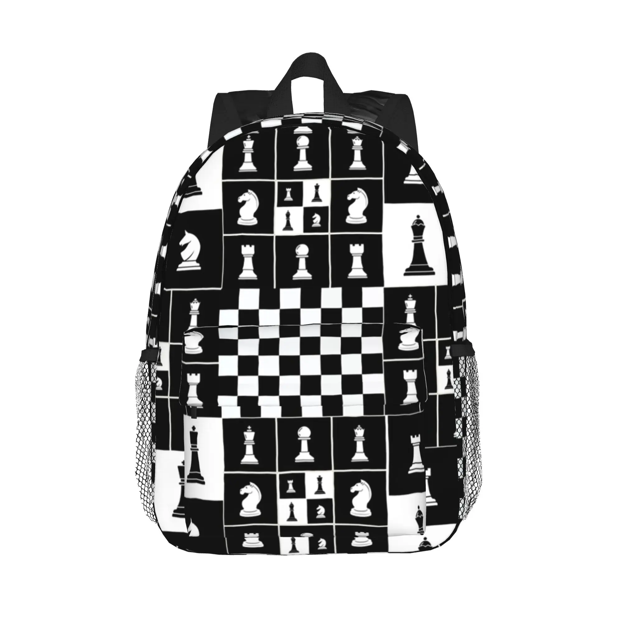 Chess Pieces On Board chessboard Backpack Hot Sale Daypack Large Capacity Boy Girl BookBag Shoulder Bag for Men Women School Bag