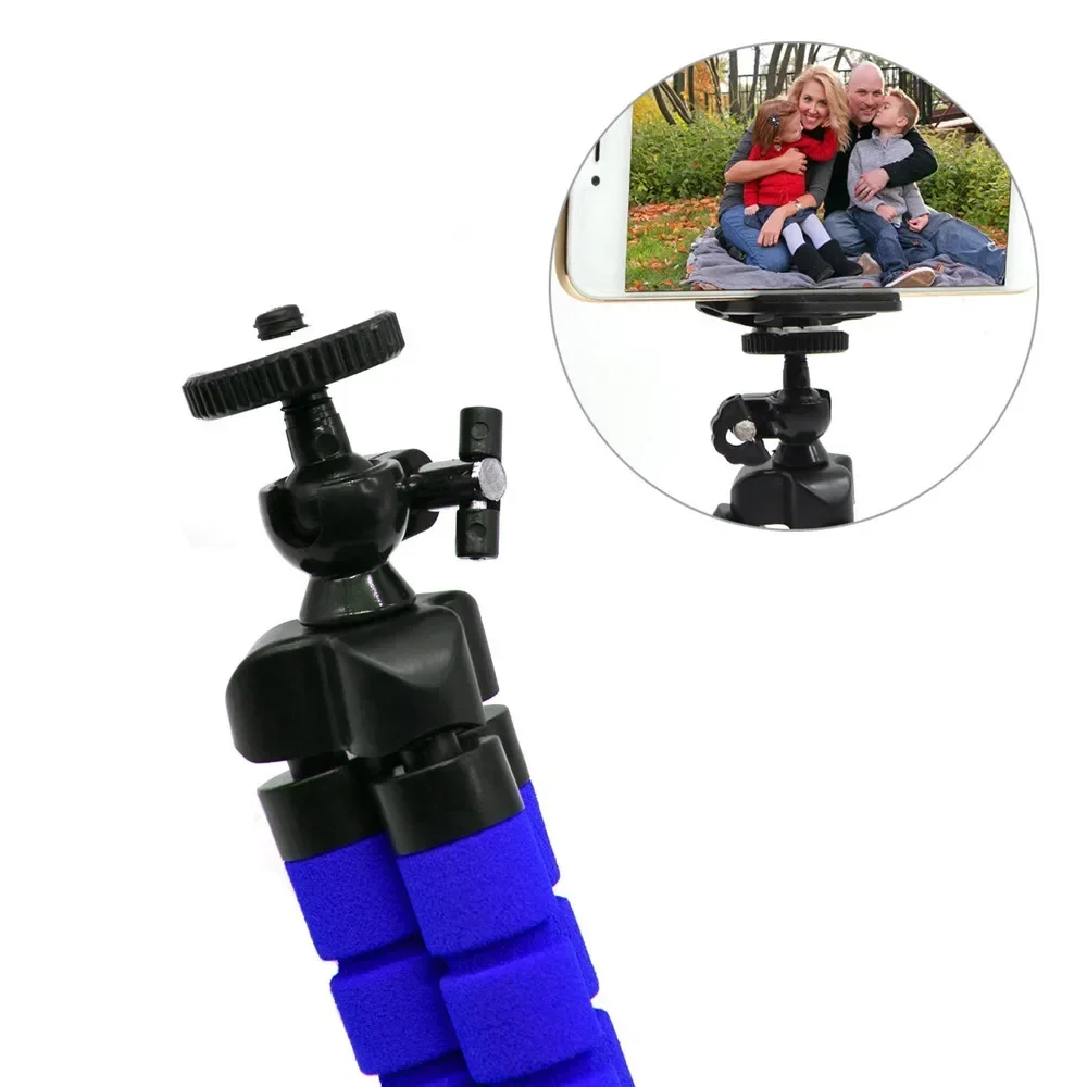 Celular Flexível Polvo Esponja Tripé, Clip Stand, Suporte, Mini, Câmera, Novo