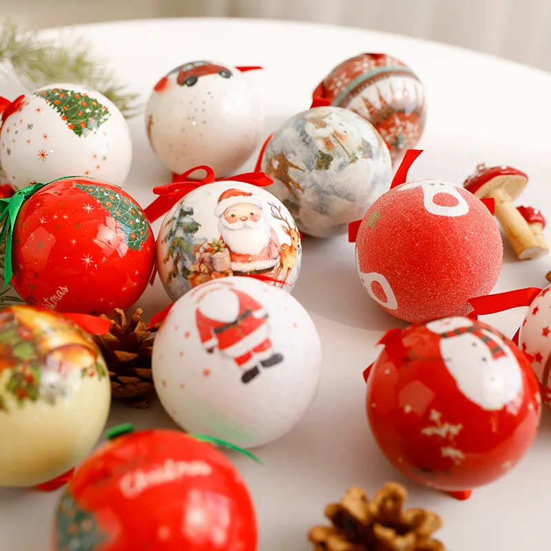 

2025 Christmas ball pendant with a sense of design Snowman foam ball pendant Christmas tree decorations and ornaments in various