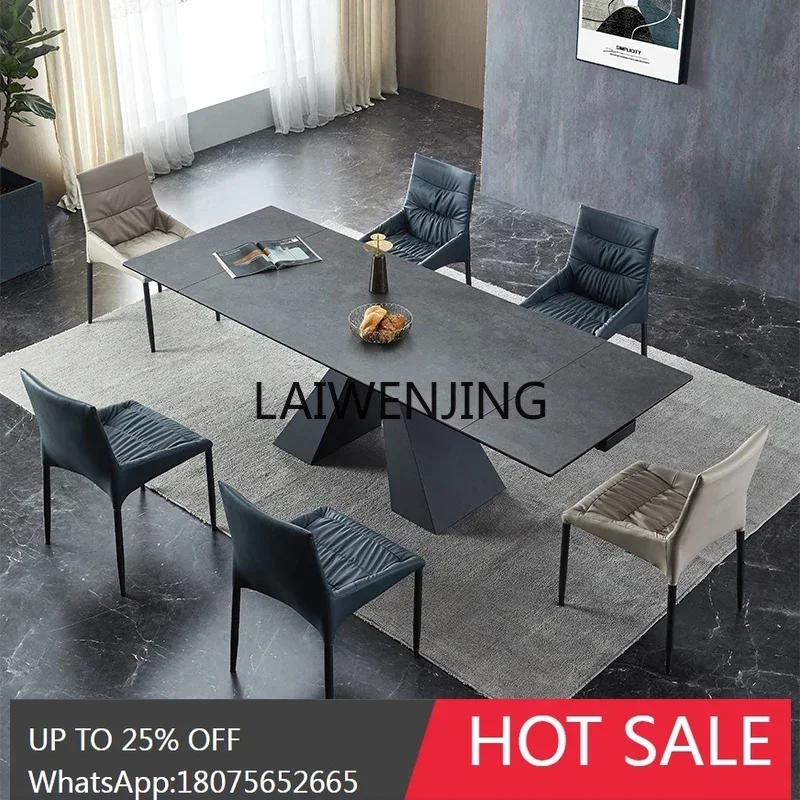 A2-3 imported rock sl dining tle retractle modern simple light luxury household small apartment dining tle and chairs