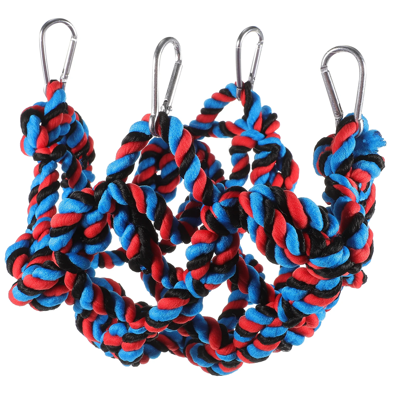 

Colorful Parrot Rope Weaving Climbing Net Black Size L Bite Resistant Hanging Parrot Cage Climbing Net Enhance Pet Activity