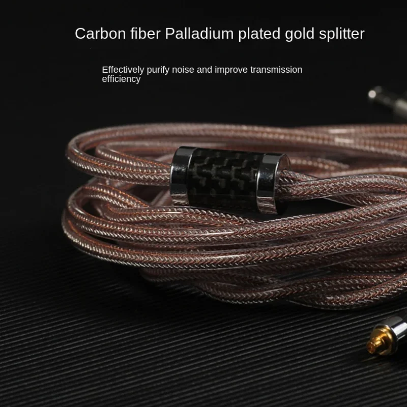 FiftyStrings R.hawk Headphone Upgrade Cable Wanlong Monocrystal Pure Silver Coaxial Shielded 20awg UPOCC 0.78 MMCX Cable