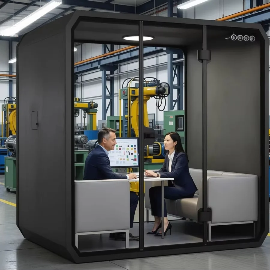Custom Multi-Function Soundproof Office Meeting Pod Silent Booth Cabinet For Live Broadcast Singing Practice Piano  Office Pod