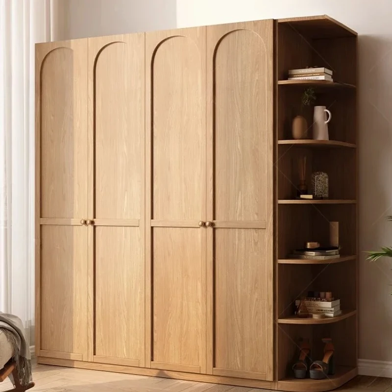 Doorable Elegant Wardrobes Wood  Armoire Household Clothes Wardrobe Storage Drawers Luxury Guarda Roupas Bedroom Furniture