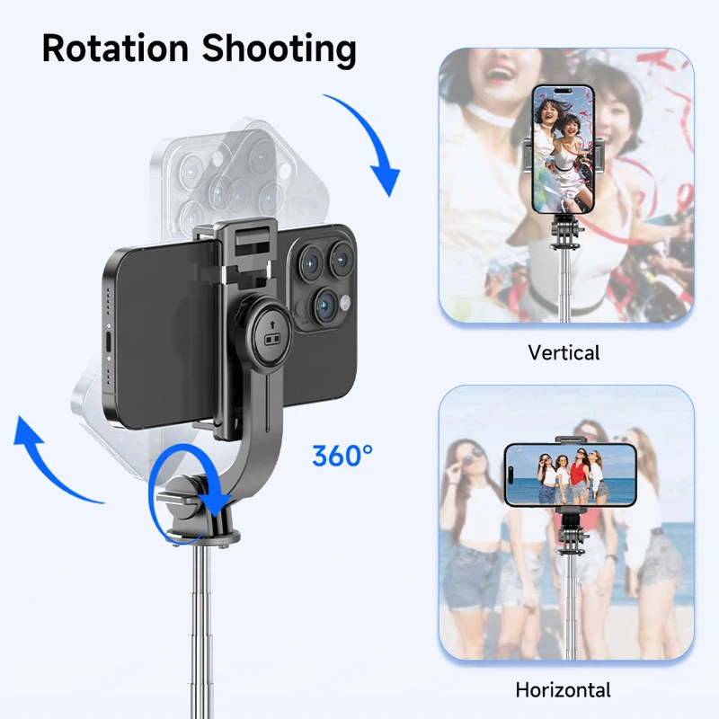 Xiaomi Teléfono Móvil Selfie Stick Trípode Detachable Bluetooth Remoto 360 °   Soporte universal de luz de relleno de poste extensible de rotación