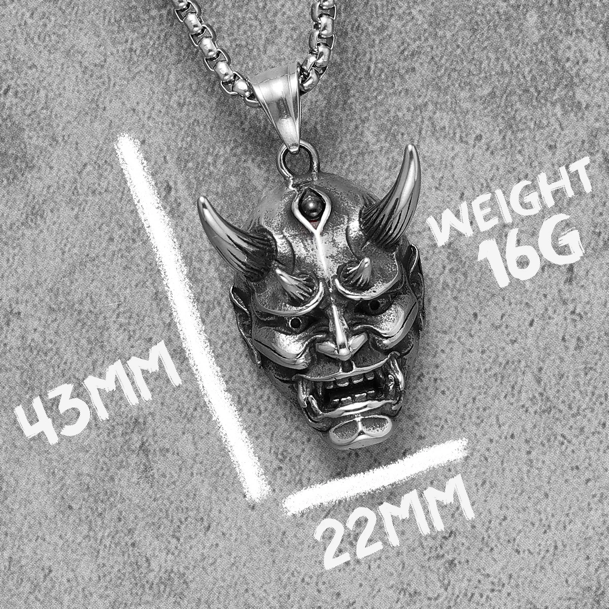 Japanese Wraith Prajna Stainless Steel Men Women Necklaces Pendants Chain Punk Jewelry Creativity Gift Dropshipping Wholesale