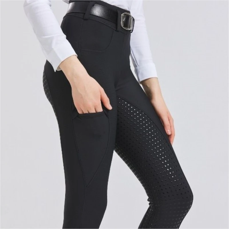 Horse Riding Pants Silicone Full-Seat Breeches Equestrian High Waist Tight Horseback Sportswear Knight Equipment Clothes