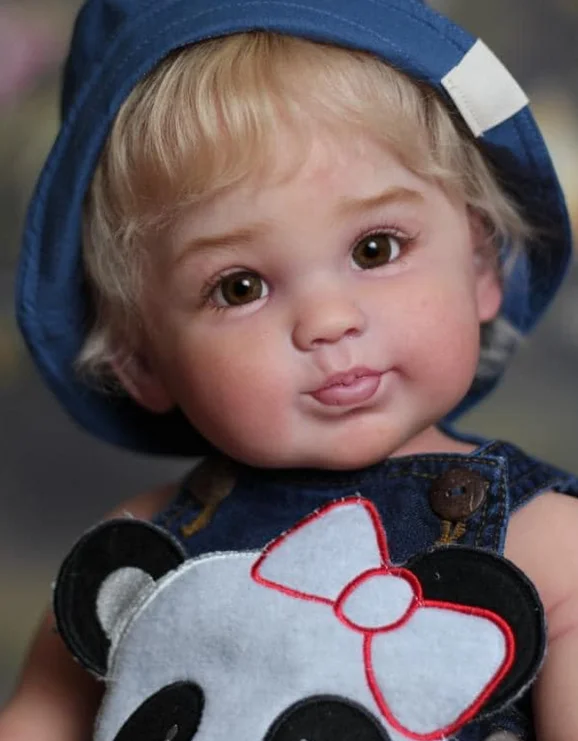 NPK Emmeline 28inch DIY Reborn Doll Kit Unfinished Unpainted Toddler Doll Parts with Cloth Body And Random Eye for Collectors