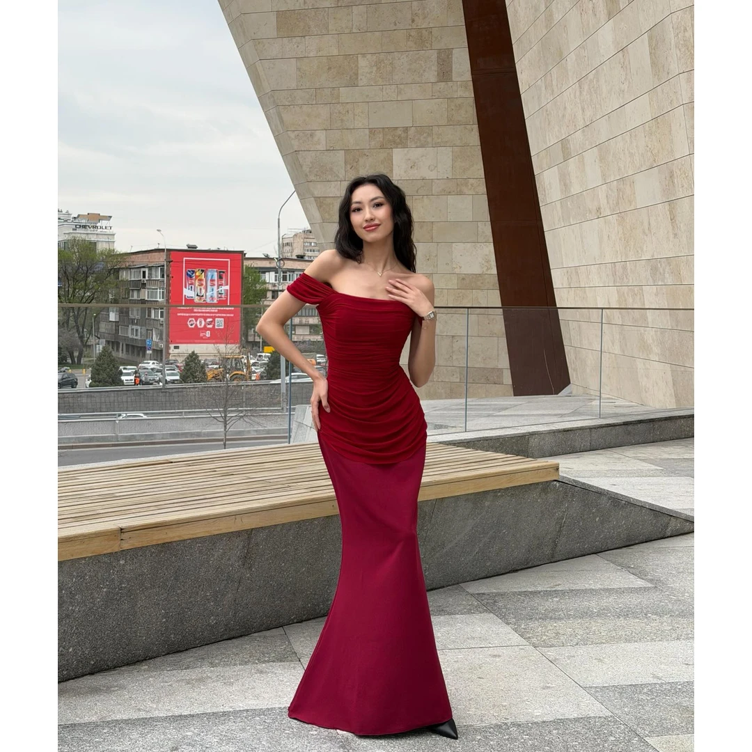 

Aura Card Shoulder Royal Blue Prom Dresses Luxury Women's Elegant Party Dress Custom Made Saudi Women's Evening Dress 2026 Woman