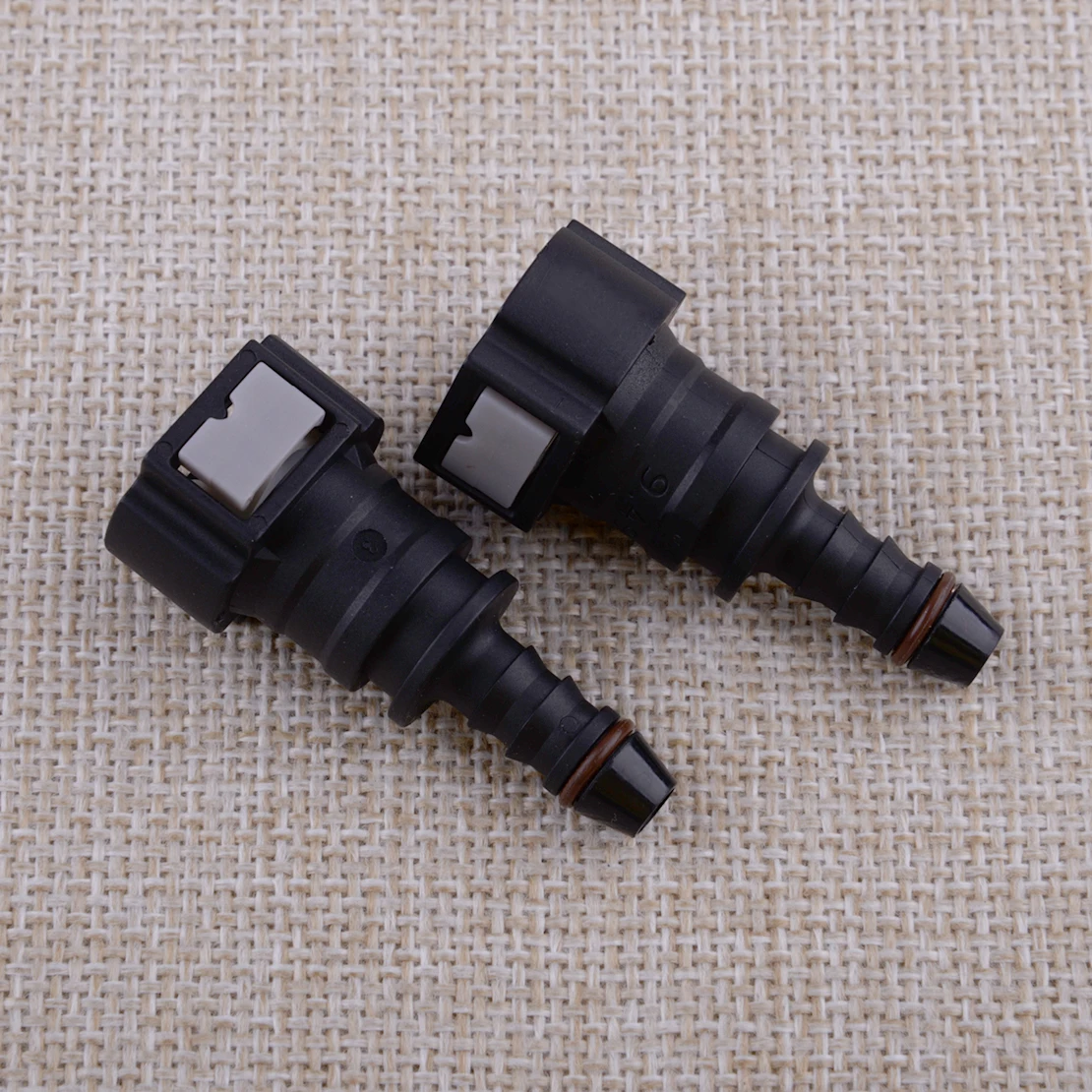 

2 шт. автомобильные топливные шланги, быстрые соединители, прямые нажимные одинарные зазубы для нейлоновых трубок с внутренним диаметром от 3/8 до 5/16 дюймов, аксессуары