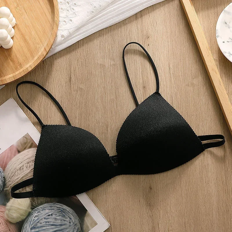 Soutien-gorge push-up sans couture pour femme, sous-vêtement ultra fin, sangle initiée, dos nu, une pièce