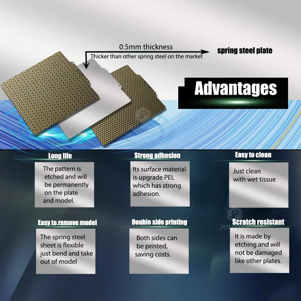 Pei 220x220 Creality Ender 3 S1 placa de construcción PEI panal Pei 235x235 350x350 310x310 hoja de acero cama caliente accesorios de impresora 3d