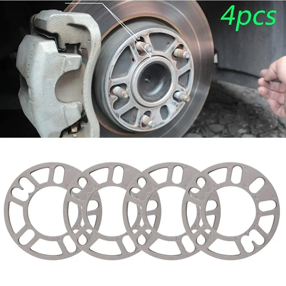 

4Pcs Universal 3mm 5mm 8mm 10mm Universal Aluminum Alloy Car Wheel Tire Spacers Shims Set Automobile parts