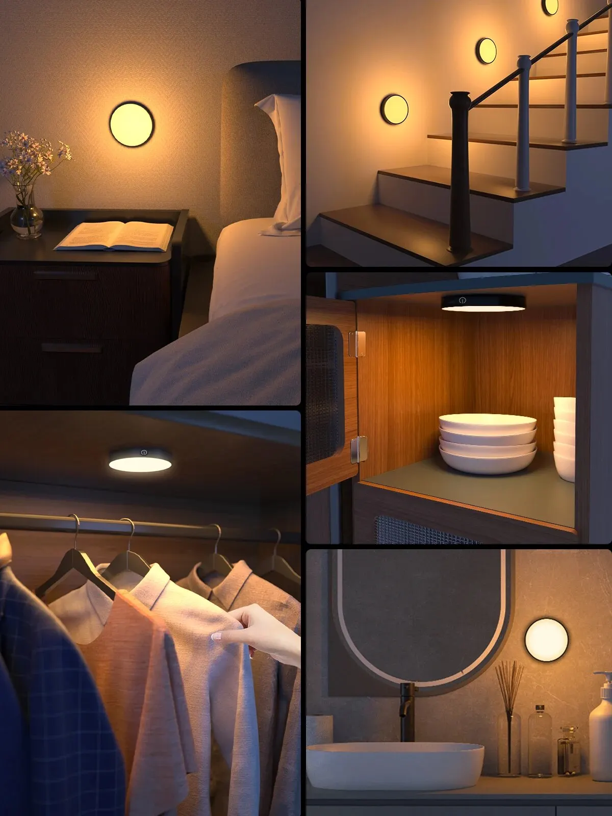 Możliwość przyciemniania lampa dotykowa wbudowana bateria 1000 mAh przenośne lampki nocne LED do szafki szafa kuchnia oświetlenie do sypialni — zdjęcie 2