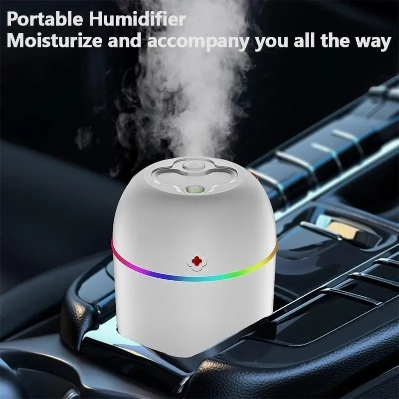 Portable Air Humidifier Ultra Quiet Nano Mist Atomization Large Capacity USB Powered for Home Car