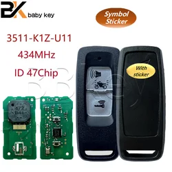 BB Key for 2022 year Honda PCX PCX160 Motorcycle Remote Key 2 Button 433.92MHz ID47 Chip K1Z white button  KYDZ