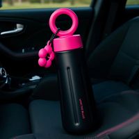 316 Stainless Steel Insulated Vacuum Sports Car Water Bottle 450ML Unisex Thermos Bottle With Sunflower Pendant Water Bottle