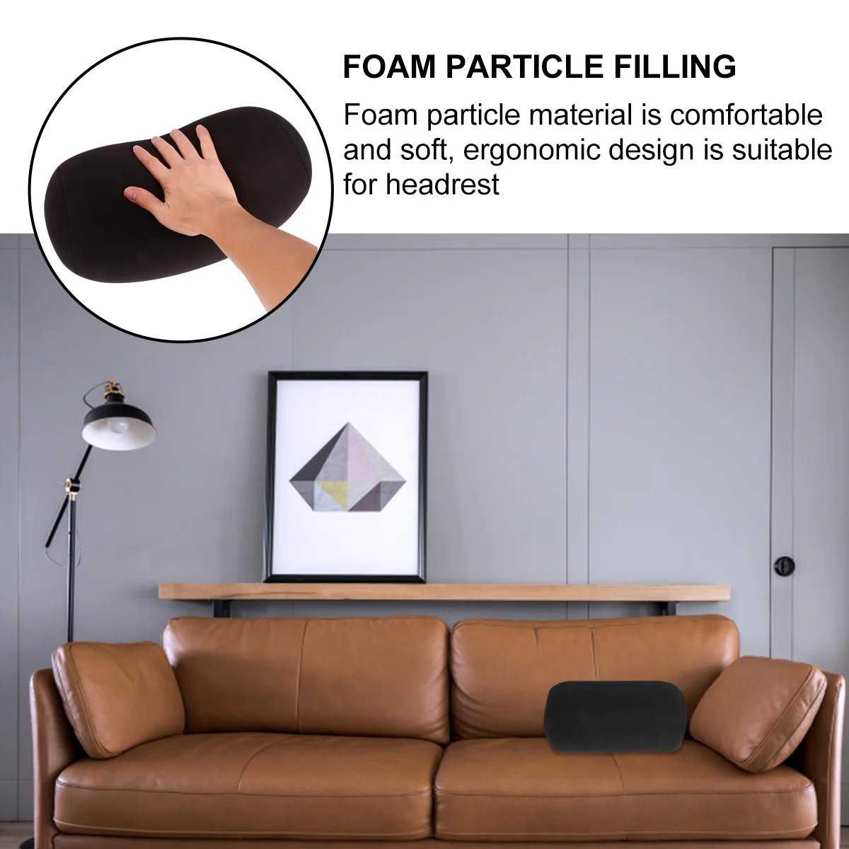 

2Pcs Cylinder Neck Pillow Stuffed Cushion Pure Color Comfortable Travel Home Back Support Pillow Cylinder Toy Adorable Cushion