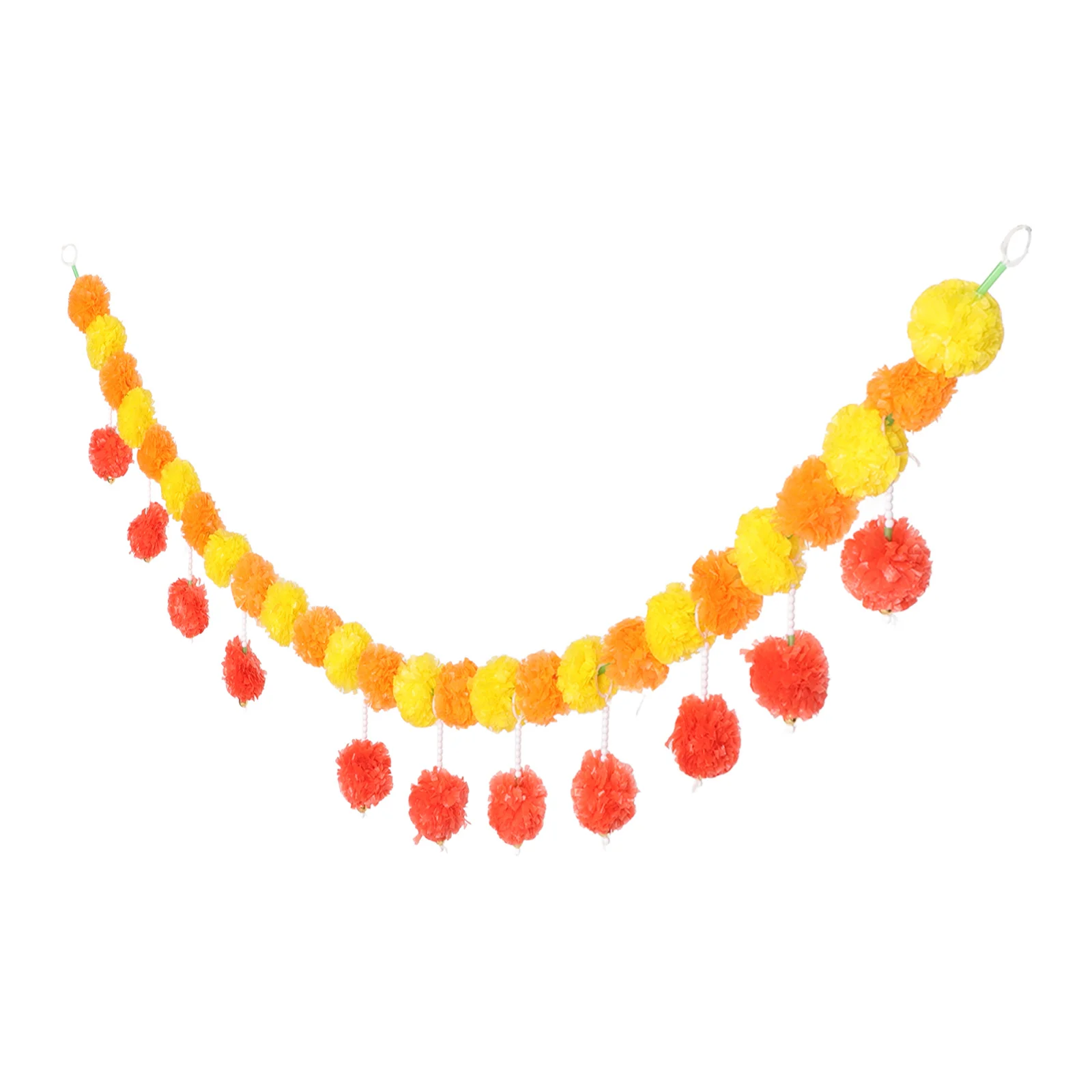 

Day of The Dead Marigold Garland Artificial Fake Garlands Door Hanger Flannel Diy Diwali Decorations Genda