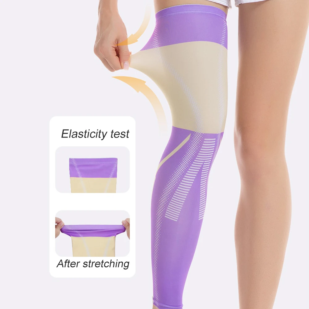 1/2PCS Compression Leg Sleeve Full Length Leg Sleeves Sports Cycling Leg Sleeves for Men Women, Running, Basketball