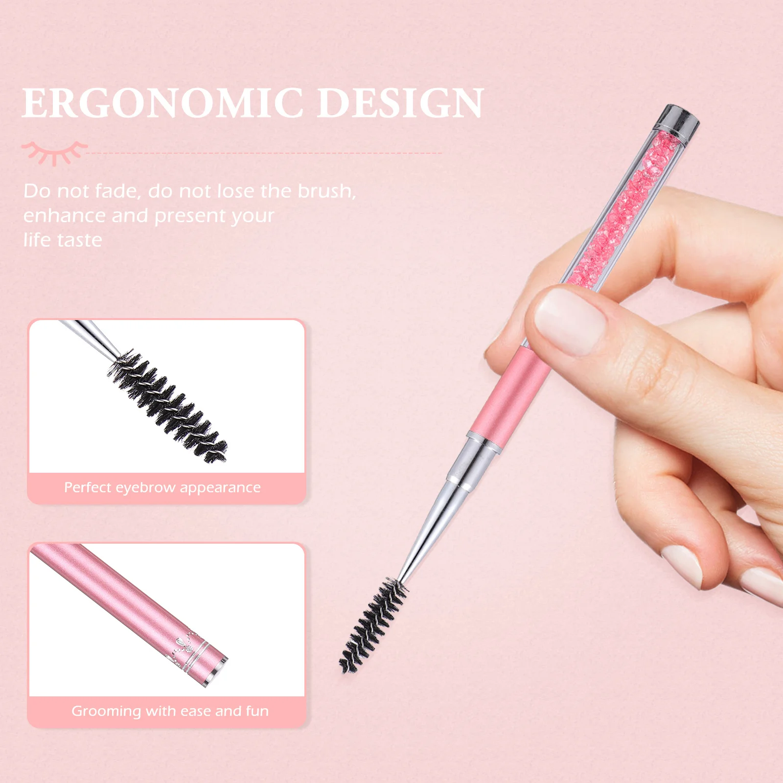 3Pcs Wimpern Pinsel Schraube Wimpern Mascara Pinsel Tragbare Make-Up Applikator Zauberstäbe Reise Augenbraue Kamm Schönheit Werkzeug Leichte