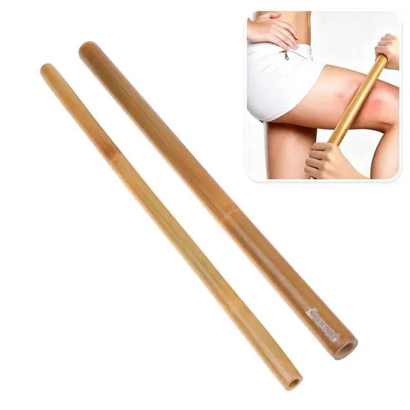 1 Stück Holztherapie Gua Sha Massagegerät Natürliche Bambus-Massagestäbe zur Muskelschmerz-Linderung Maderoterapia Schabewerkzeug – Detail 1