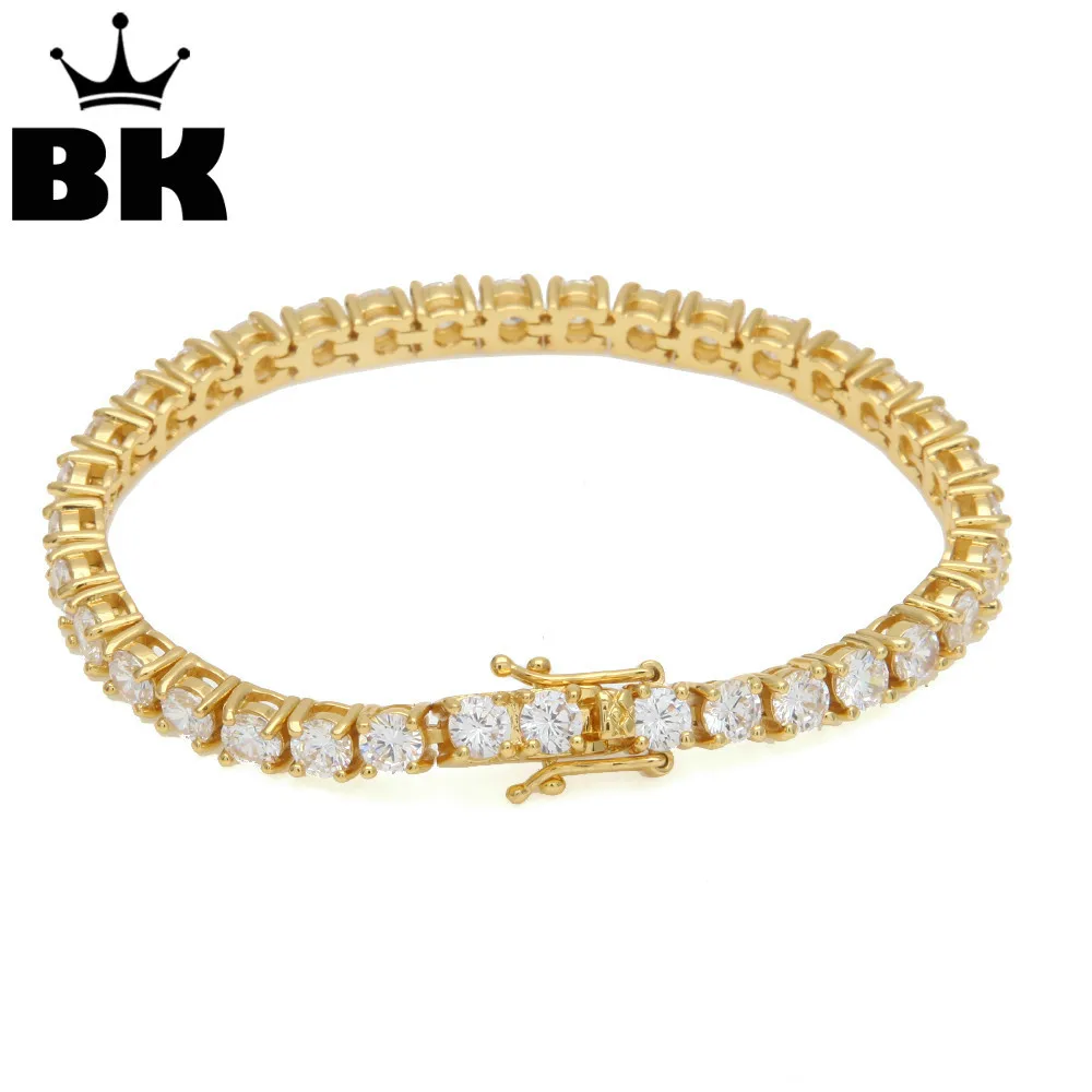 

3mm/4mm/5mm Hip Hop 1 Row CZ Copper Tennis Chain Bracelet Iced Out Cubic Zirconia Bling Bling Simple Women Jewelry 7inch 8inch
